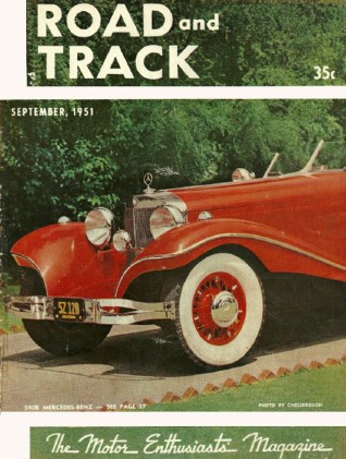 ROAD & TRACK 1951 SEPT - Vol.3 #2, SEIFRIED, ALLARD J2, MUNTZ, M-B 540K